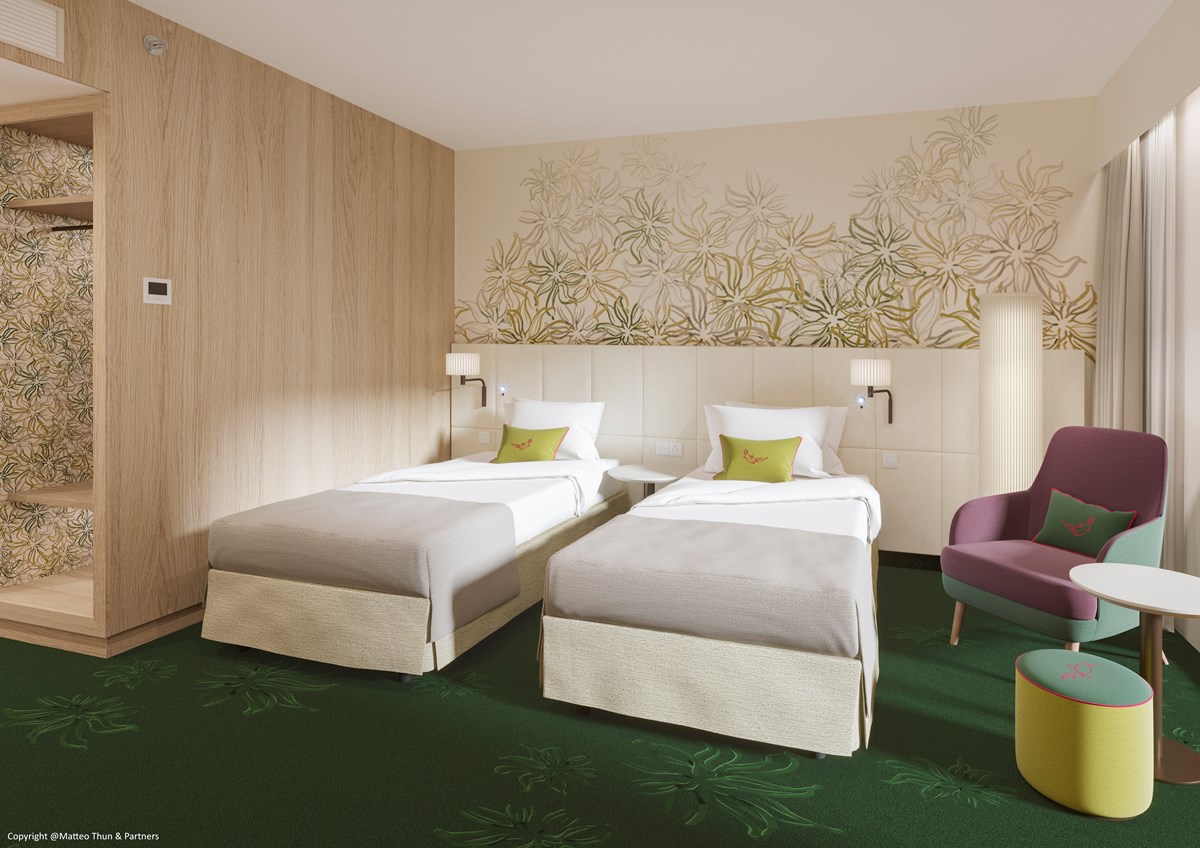 Visualisierung eines Zimmers im Mövenpick Stuttgart Messe Hotels